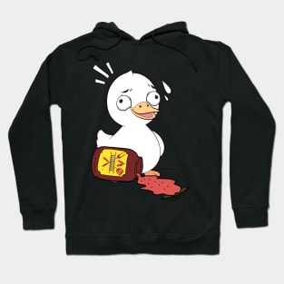 Funny duck spilled BBQ sauce Hoodie